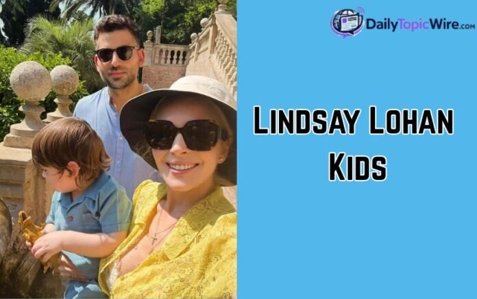 Lindsay Lohan with her husband and kids