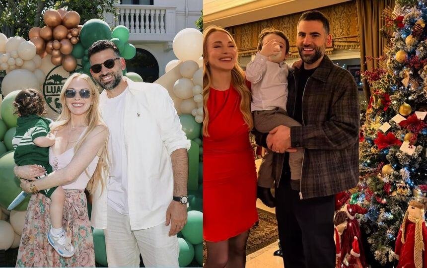 Lindsay Lohan and Bader Shammas at Luai Shammas birthday and christmas celebration